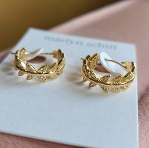 Marilyn Schiff Primrose Leaf Hoops